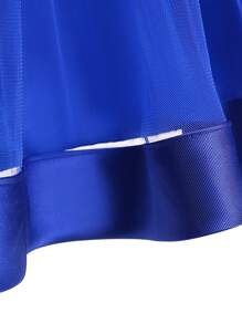 无袖花朵蝴蝶结网纱优雅连衣裙，适合女孩，适合生日派对，不含头饰