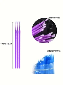 100件/包汽车清洁刷套装，包括空调出风口刷、内饰清洁刷和缝隙刷，清洁用品 - 紫色 - 查看 2