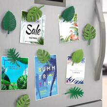 4pcs Leaf Shape Fridge Magnets, Plant Refrigerator Magnets, Leaf Fridge Stickers, Funny Personalized Kitchen Decor Magnetic Sheets, Cute Mini Tropical Leaf Shaped Refrigerator Magnets For Storage Cabinet, Fridge, Whiteboard, Kitchen, Home, Office Decoration Best Gifts Birthday