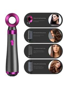 Multifunctional Negative Ion One-Step Electric Hair Dryer Curling Straightener Tool 5 In 1 Hot Air Brush(Uk) Hot Comb