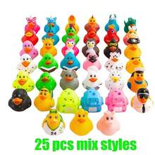 25 Piezas Pato Amarillo De Goma Pvc Mini Estilo Aleatorio - Multicolor - Ver 2