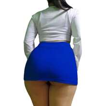 Minifalda Azul muy sexy + tanga obsequio - Azul - Ver 2
