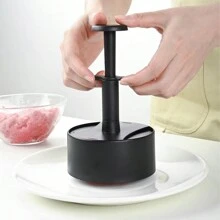 1pc Press-Type Hamburger Meat Patty Maker, Beef Patty Mold Tool, Kitchen Gadget - Black - View 3