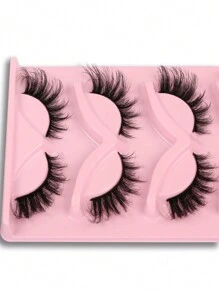 Himirell 5pairs Fox Eye Shaped False Eyelashes, Thick, Crossed, Lengthened, Dense, Curled, Soft, Fluffy, Reusable, Handmade - Cat Eye Lashes - View 5