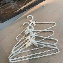 1個30cm衣架家居掛衣服收納架珍珠衣架宿舍陽台晾衣架ins防滑無痕衣架成人衣架 - 米色 - 查看 2