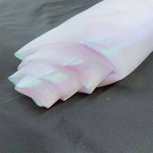 現貨優質彩虹平紗網&閃粉雪紡布,用於手工藝和裝飾,春/夏表演服裝 - 白色 - 查看 3