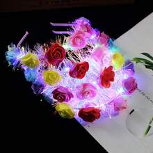 1 件多色 LED 花环头带、派对礼品发带发箍 - 金絲花環頭箍彩色 - 查看 2
