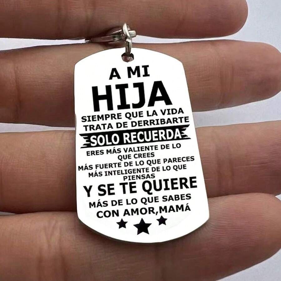 1pc De Aço Inoxidável Para Meu Filho Para Minha Filha - Hija