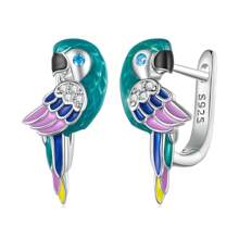 WOSTU 1pair 925 Sterling Silver Spring Fashion Earring Series Dragonfly Bird Or Butterfly Insect Animal Earrings For Women Fine Jewelry Gift