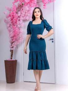 Women Dresses - 綠色 - 查看 4