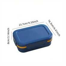 1pc Double Layer Large Capacity Lunch Box & Salad Container, Microwaveable And Heatable Food Container - Pink - View 4