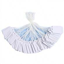 100pcs Jewelry Hanging Tags, String Rings, Price Tags, White Handwritten Gold And Silver Jewelry Price Tags, Gardening Tags