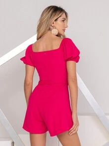 Women Jumpsuits - 玫紅色 - 查看 2