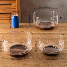 1 件透明玻璃碗，创意玻璃餐具，北欧风格玻璃碗，水果酸奶烘焙沙拉甜点碗，适用于家庭厨房餐厅，餐具配件学校用品，圣诞礼物