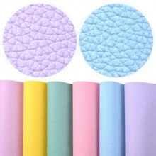 6 Stück Kunstleder Set, einfarbiges Kunstleder Blatt in Lychee-Optik für DIY Ohrringe, Haarbögen, Handtaschen, Bastelbedarf, 20x33cm/7,37*13,38 Zoll oder 15x21cm/5,9*8,26 Zoll