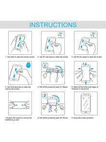 4 miếng bảo vệ màn hình kính cường lực độ nét cao tương thích với Samsung Galaxy A15/A25/A35/A55/A54/A34/A24/A14/A73/A53/A33, Samsung Galaxy M33/M23/M13 - Trong sáng - Xem 9