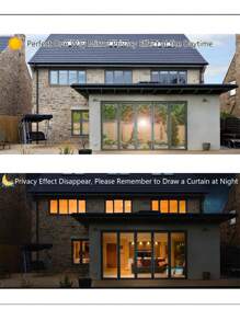 1 Rolo de Película de Janela de Privacidade Espelhada de Vidro Unidirecional, Controle de Calor, Bloqueio de UV, Tintagem de Porta Deslizante Reflexiva, Adesivo Estático para Decoração Doméstica, Itens de Decoração de Primavera para Renovar sua Casa, Adesivos de Decoração de Festa, Presentes de Aniversário e Formatura