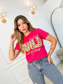 Women T-Shirts - Màu Hồng Tươi - Xem 2