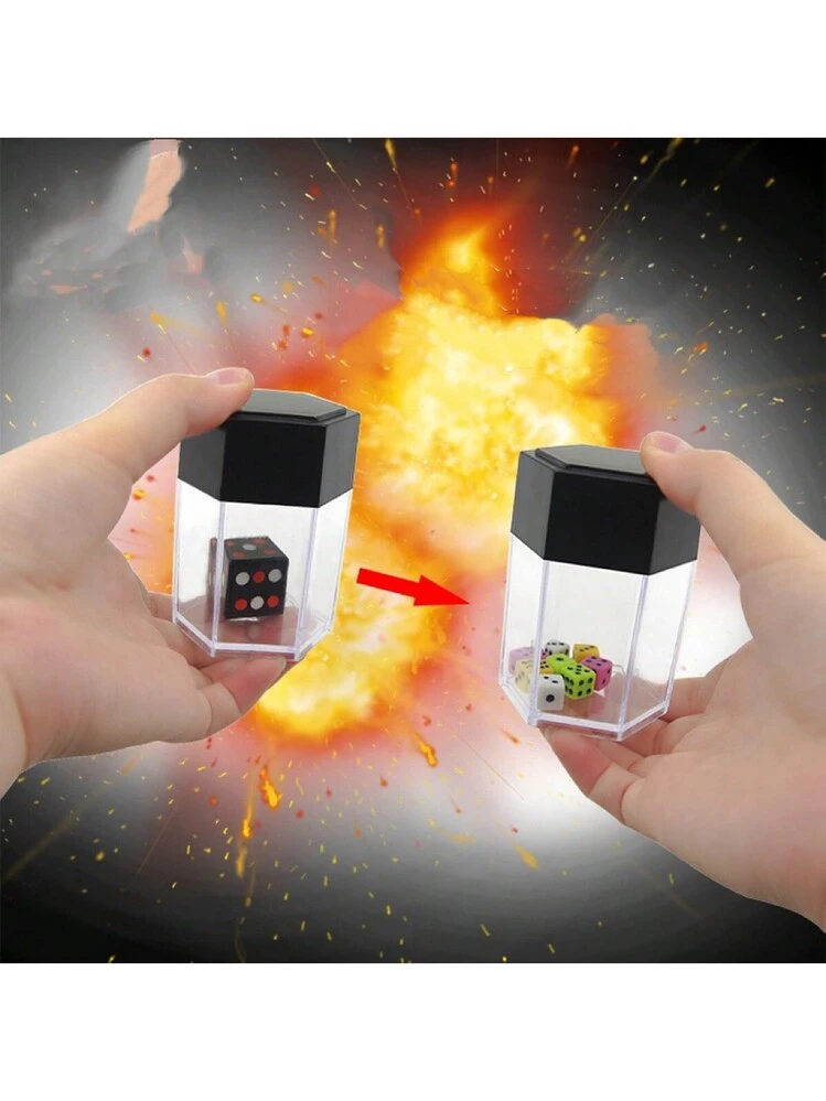 2 Dados Mágicos De Explosión, Truco De Magia Y Broma, Dados Grandes Que Se Dividen En Pequeños, Para Niños Y Magos