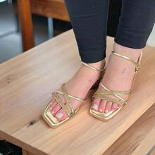 Women Flat Sandals - Vàng - Xem 3