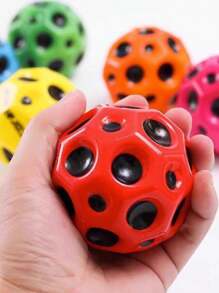1pc Anti-Gravity Moon Bounce Ball, 70mm Flexible High Bounce Fidget Stress Relief Toy
