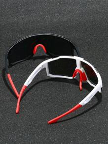 2pcs Men's Plastic Sport Wrap-Around Y2k Decorative Fashion Glasses, Suitable For Daily Wear, Photography, Shopping, Street Beach Accessories Glasses Shades For Summer Beach Vacation,Outdoor,Travel
