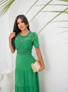 Women Dresses - màu xanh lá - Xem 5
