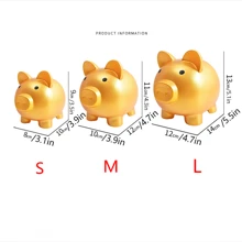 Gran alcancía de cerámica de unicolor y diseño creativo, se puede usar como regalo creativo o como caja de ahorro y decoración del hogar, alcancía de ahorro de Navidad, alcancía de ahorros, alcancía de juramentos, chanchito de dinero, alcancía rosa, Navidad, hucha de dinero, alcancía, alcancía para adultos, caja de dinero - Multicolor - Ver 3