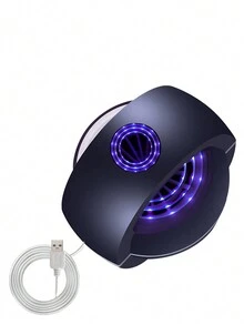 Usb-Powered Purple Light Mosquito Killer Lamp, Desktop Style, Bedroom Use - Royal Blue - View 2