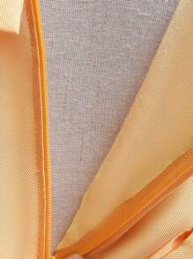 Vestido de tule com alças finas e renda de cetim e malha de cor sólida com decoração de laço, vestido formal elegante adequado para festa de aniversário, não inclui acessórios para cabelo