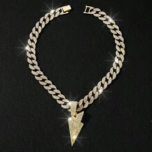 1 件時尚嘻哈鋅合金閃電形全鑲嵌吊墜中性酷風格項鍊適合饒舌男女日常佩戴 - 嘻哈吊墜 - 查看 29