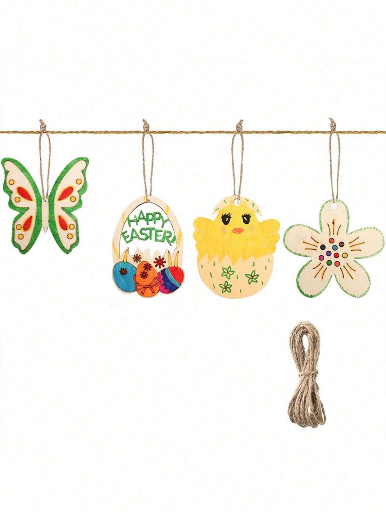 Wooden Easter/Halloween Craft Decoration Diy Plain Wood Cutout With