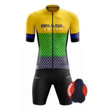 Conjunto de Ciclismo Masculino Bike Pedal Camisa Manga Curta Premium Proteção UV e Bermuda com Proteção em ESPUMA