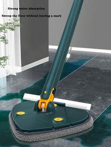 1pc Multipurpose Heart Design Mop, With Extended Triangle Window Cleaner And Glass Squeegee For Floor, Glass Cleaning, Kitchen Cleaning Tool - Multicolor - View 10