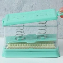 Neue Haushaltsseifenschale Mit Abdeckung Und Abtropfschale Seifenhalter Mit Multifunktions-reinigungsbürste Für Badwäsche