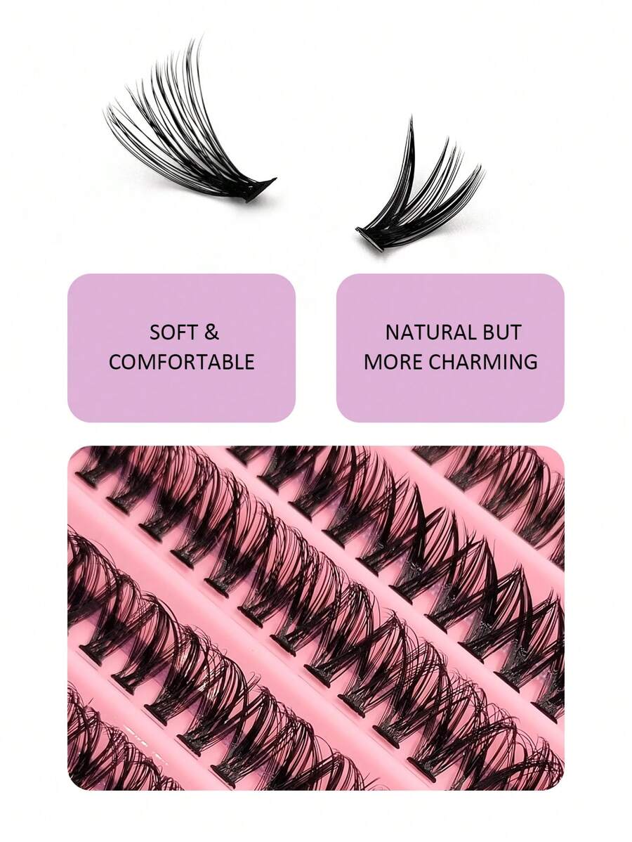 200 Clusters 40D Individual Lashes Extensions Volume Fluffy Eyelash