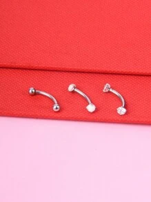 CIZME 3 khuyên tai Rook Daith 16G cho nữ bằng thép không gỉ 8mm 10mm, nhẫn lông mày khảm đá CZ Opal màu ngọc lam, nhẫn môi bụng, bề mặt sụn, trang sức xỏ khuyên vành tai - Bông tai Rook - Xem 5