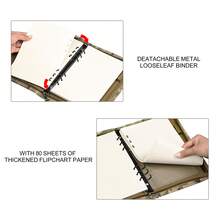 Outdoor Padfolio Ring Binder With 80 Sheets Of Loose-Leaf Paper Memorandum A5 Weatherproof Tactical Notebook - Army Green - View 6