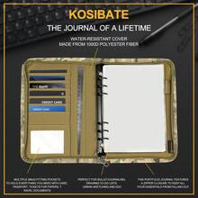 Outdoor Padfolio Ring Binder With 80 Sheets Of Loose-Leaf Paper Memorandum A5 Weatherproof Tactical Notebook - Army Green - View 3