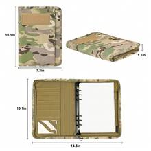 Outdoor Padfolio Ring Binder With 80 Sheets Of Loose-Leaf Paper Memorandum A5 Weatherproof Tactical Notebook - Army Green - View 5