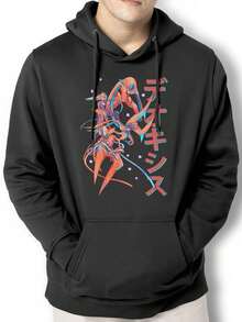 Men Hoodies - 黑色 - 查看 1