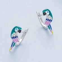 WOSTU 1pair 925 Sterling Silver Spring Fashion Earring Series Dragonfly Bird Or Butterfly Insect Animal Earrings For Women Fine Jewelry Gift