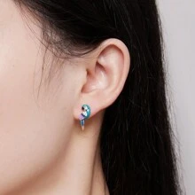 WOSTU 1pair 925 Sterling Silver Spring Fashion Earring Series Dragonfly Bird Or Butterfly Insect Animal Earrings For Women Fine Jewelry Gift