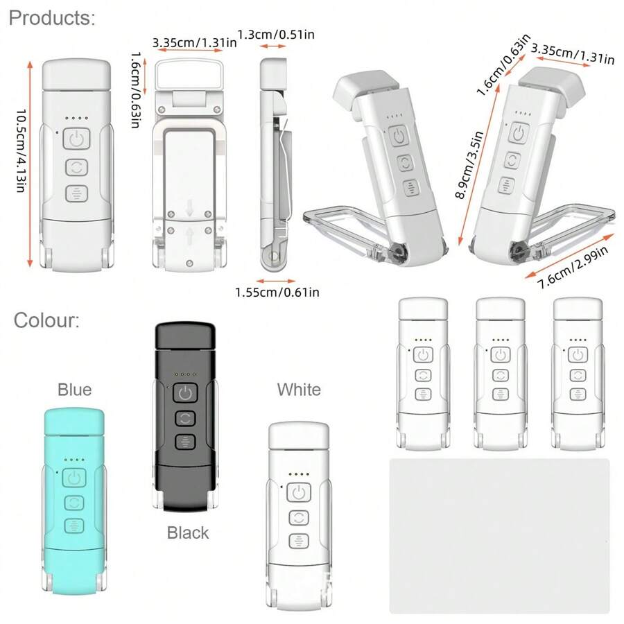 1pc Glocusent USB Rechargeable Reading Light For Reading In Bed