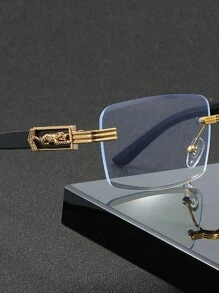 1 pereche de ochelari optici, minimalisti, eleganti, cu margini pătrate pentru femei, măgulitoare pentru fața rotundă, potriviți pentru naveta zilnică