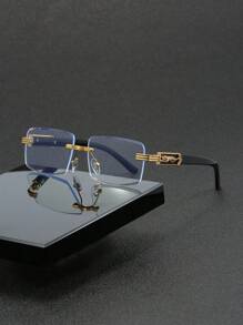 1 pereche de ochelari optici, minimalisti, eleganti, cu margini pătrate pentru femei, măgulitoare pentru fața rotundă, potriviți pentru naveta zilnică