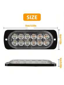 1 Miếng Đèn LED Quán bar 12LED Ô tô/xe hơi Xe tải Nhấp nháy Cảnh báo Đèn hiệu Xe tải Tín hiệu Đèn Ô tô/xe hơi Bên Người đánh dấu Đèn Quán bar 12V-24V Xe tải Đèn - Đỏ - Xem 5