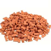 5/20/50pcs 1:16 Mini Bricks, Small Bricks For Landscape, Red Miniature Bricks Model Brick Wall Crafts, Realistic Fake Bricks, Mini Garden Accessories - Multicolor - View 2