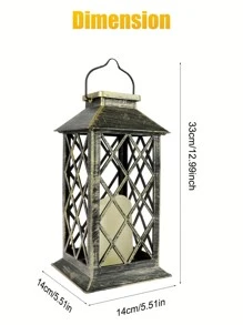 1 pezzo Lampada appesa a energia solare, candela senza fiamma tremolante impermeabile a LED, per tavolo, patio, prato, esterno, decorazione per feste