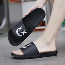 Nam Kích thước lớn Nhẹ Đúng mốt Thân thiện Giải trí Dép đi trong nhà - Đen và trắng - Xem 3